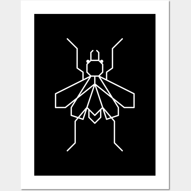 Trendy one line geometric design of fly Wall Art by Rohan Dahotre